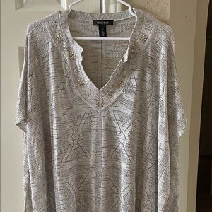 White House Black Market, embellished.  Lightweight knit top